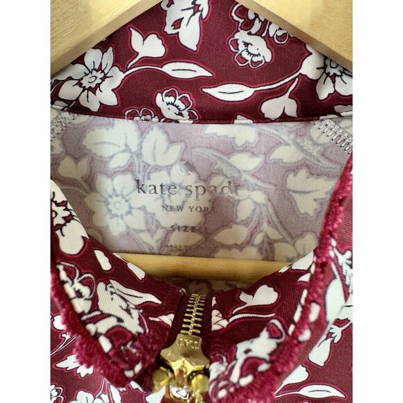 Kate Spade New York Whimsy Floral 1/2 Zip Shirt Top - Picture 5 of 9